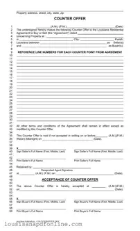Free Louisiana Counter Offer Form