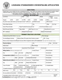 Free Louisiana Credentialing Application Form