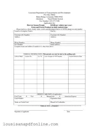 Free Louisiana Dotd Permit Form