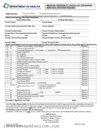 Free Louisiana Medicaid Freedom of Choice List Form