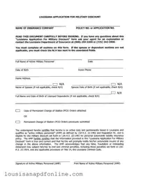 Free Louisiana Military Discount Form