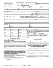 Free Louisiana Vehicle Application Form