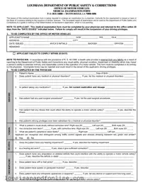 Free Medical Examination Louisiana Form