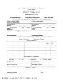 Free Permit Louisiana Pilot Car Form