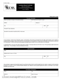 Free R 1042 Louisiana Certificate Form